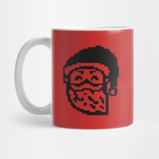 Santa face Christmas pixel art Mug